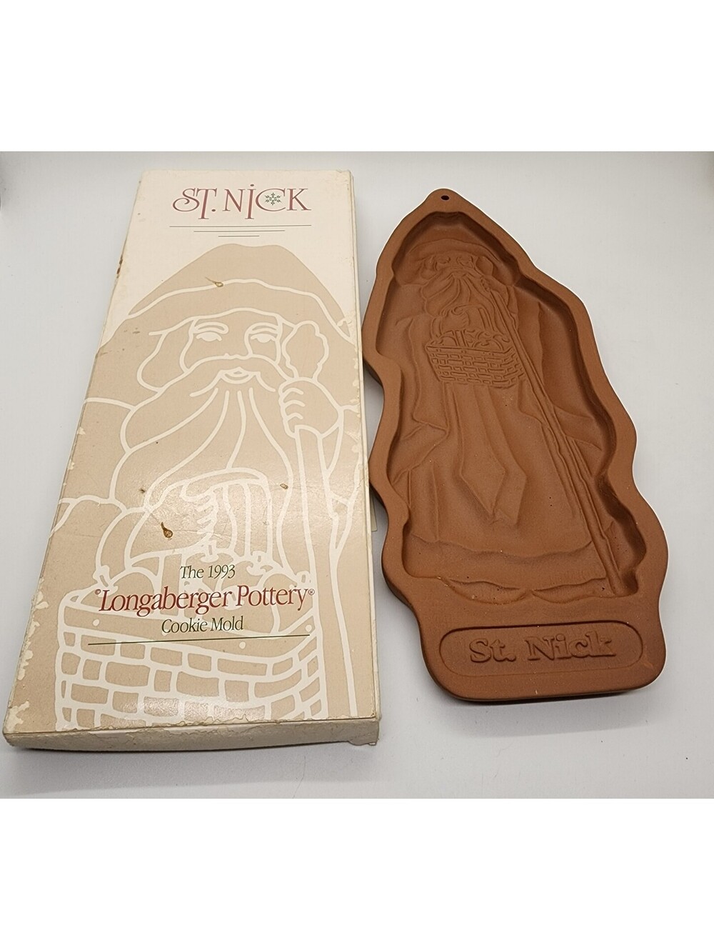 Longaberger Limited Edition Kris Kringle Christmas Cookie Mold 1993 Unused See!